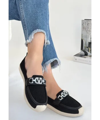 Wata Siyah Triko Babet Ayakkabı