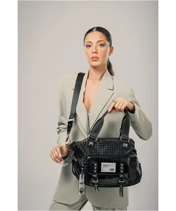 Wawin Siyah Cilt Omuz Çantası