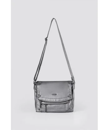 Witer Gri Cilt Omuz Çantası