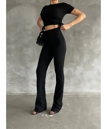 Yanları tüneli takım siyah s3161