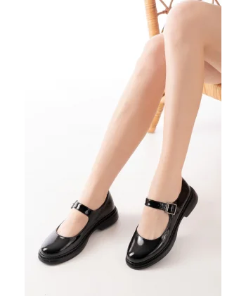 YSN-4444 Siyah Rugan Günlük Bayan Ayakkabı