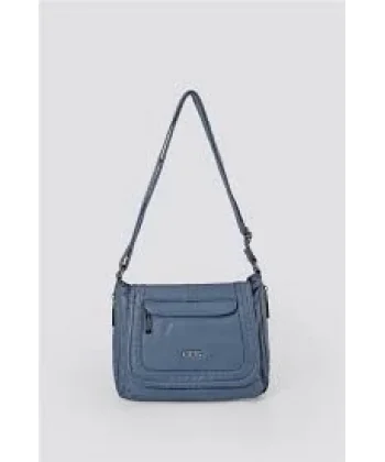 Ziwen Mavi Cilt Omuz Çantası
