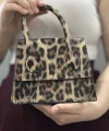 luxe leopar cilt çanta