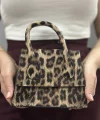 luxe leopar cilt çanta