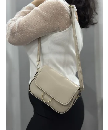 Bej cilt mossi çanta