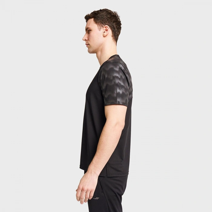 Lescon Erkek Koşu Kısa Kol T-Shirt Siyah 26B-1012