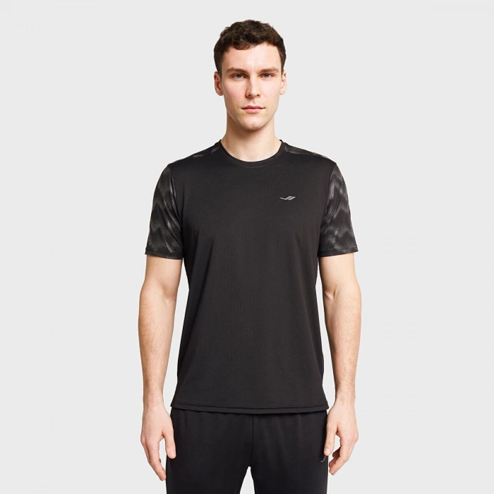 Lescon Erkek Koşu Kısa Kol T-Shirt Siyah 26B-1012