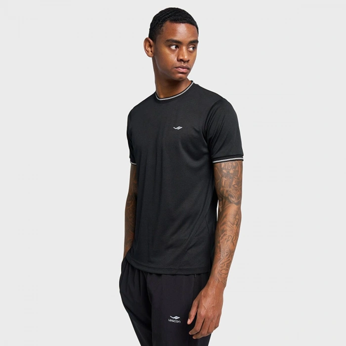 Lescon Erkek Kısa Kol T-Shirt Siyah 26B-1045