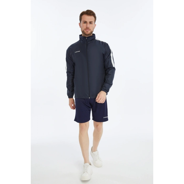 Asm Spor Darıng Erkek Lacivert su geçirmez Yağmurluk-Hafif,Fermuarlı,Kapüşonlu Rüzgarlık