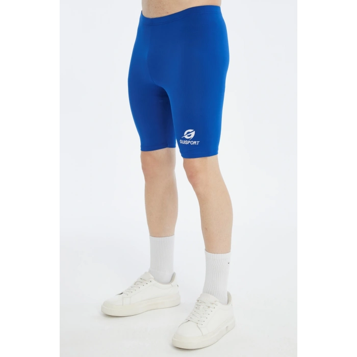 Asm Spor Erkek Erkek Sporcu Kısa Tayt-Mavi,Nefes Alabilir,Esnek Fitness Koşu Taytı