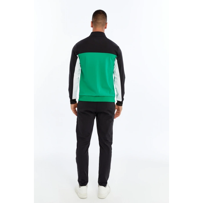 Asm Spor Rainbow Erkek Sweatshirt Yeşil-Siyah-Beyaz