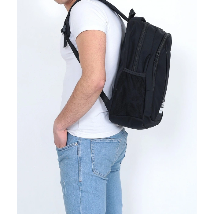 ASM Spor Sırt Çantası 25L | Okul, Seyahat ve Günlük Kullanım – Siyah-Beyaz