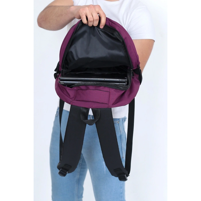 ASM Spor Sırt Çantası 30L | Okul, Spor, Seyahat ve Günlük Kullanım – Bordo/Beyaz