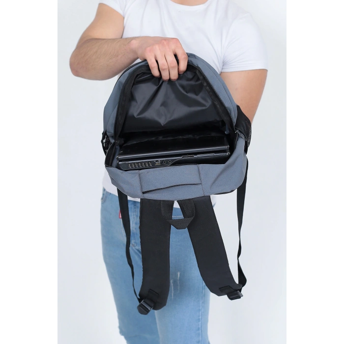 ASM Spor Sırt Çantası 30L | Okul, Spor, Seyahat ve Günlük Kullanım – Gri/Beyaz