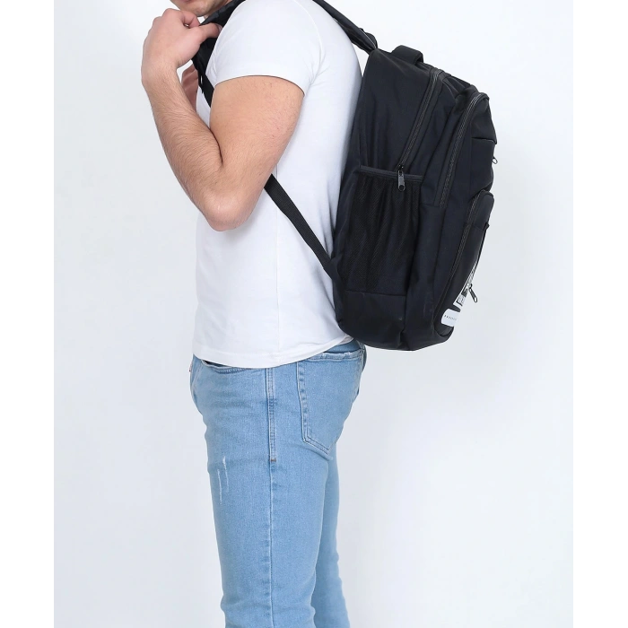 ASM Spor Sırt Çantası 30L | Okul, Spor, Seyahat ve Günlük Kullanım – Siyah/Beyaz