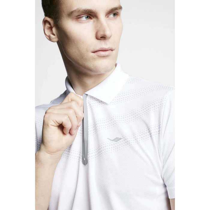 Lescon 23B-1046 Erkek kısa Kol Polo Yaka Tshirt Beyaz