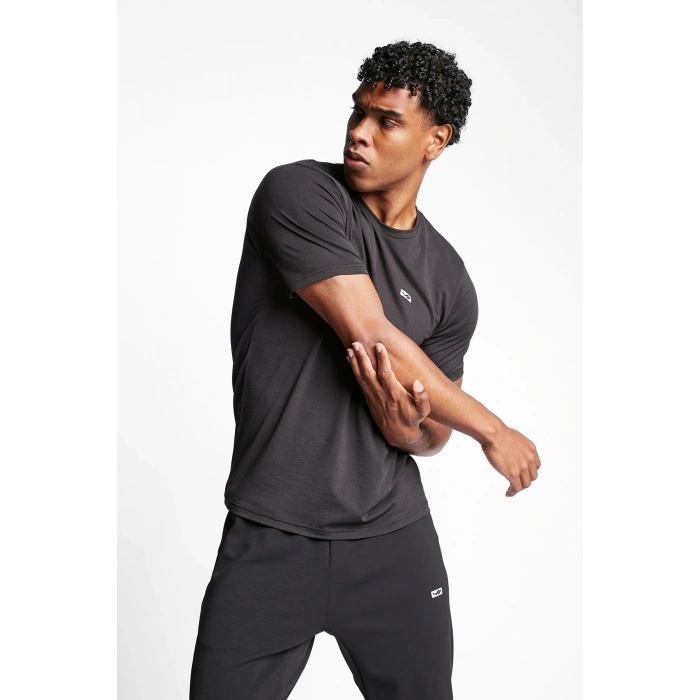 Lescon 23B-1134 Erkek kısa kol tişört siyah