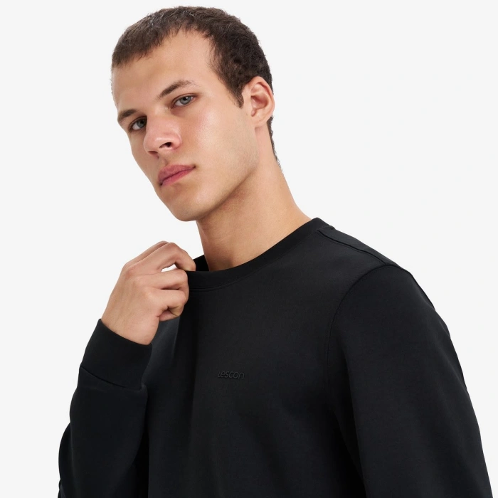 Lescon Erkek Sweatshirt Siyah 26N-1167