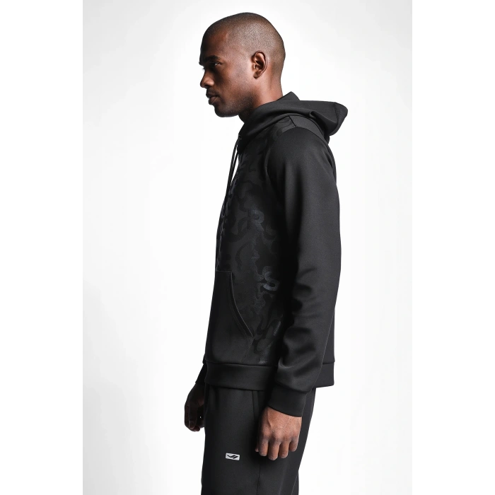 Lescon Siyah Erkek Kapüşonlu Sweatshirt 22N-1142