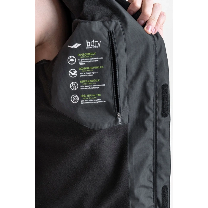 Lescon Siyah Erkek Su Geçirmez Yağmurluk 23K-1067