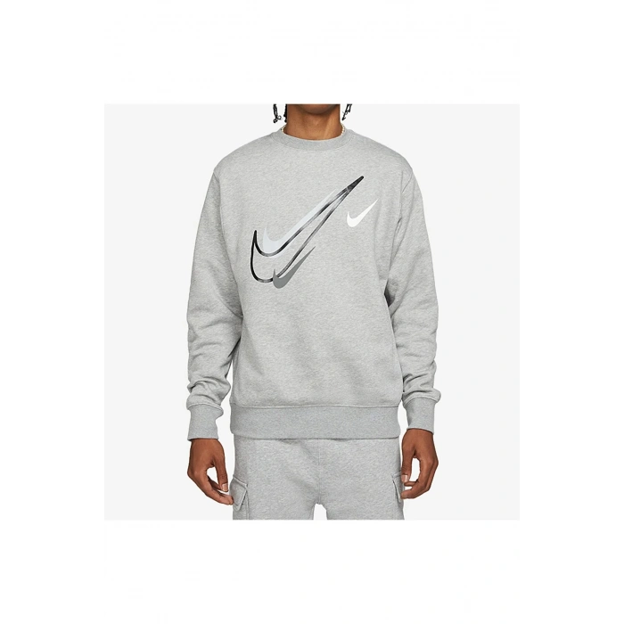 Nike Sportswear Mens Fleece ERKEK GRİ Sweatshirt DQ3943-063