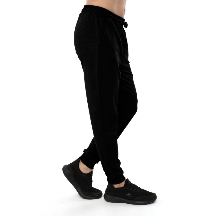 Raru Erkek Ribanalı Sweat Pantolon SENTUS SİYAH