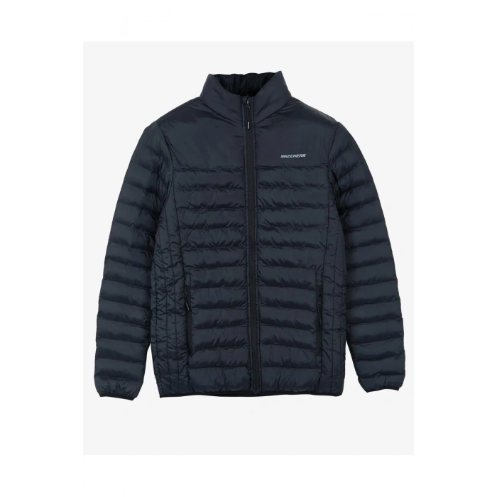 Skechers M Essential Turtle Neck Jacket Erkek Siyah Mont