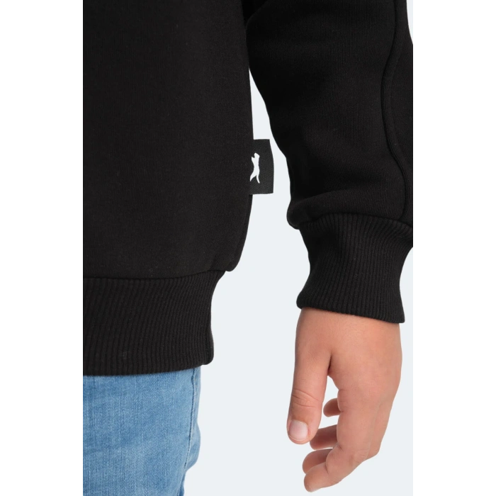 Slazenger LOGAN Unisex Çocuk Siyah Sweatshırt
