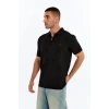 Asm Spor Erkek Polo Yaka Tişört Siyah