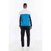 Asm Spor Rainbow Erkek Sweatshirt Mavi-Siyah-Beyaz