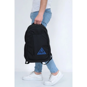 ASM Spor Sırt Çantası 25L | Okul, Seyahat ve Günlük Kullanım – Siyah-Mavi