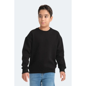 Slazenger LOGAN Unisex Çocuk Siyah Sweatshırt