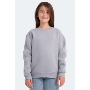 Slazenger LOGAN Unisex Çocuk Taş Gri Sweatshırt