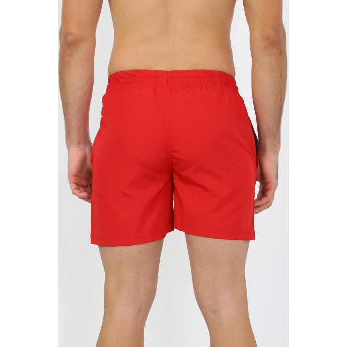 Erkek Fermuar Cepli Deniz Şortu Kırmızı