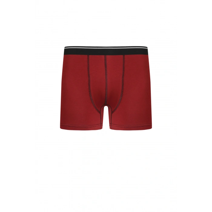 Erkek Pamuk Likralı Boxer Bordo