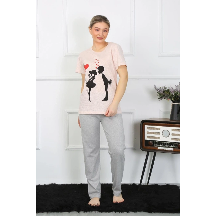 Kadın Kısa Kol Penye Pijama Takım