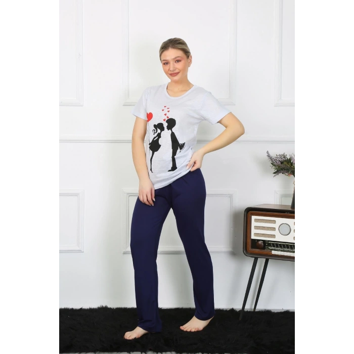 Kadın Kısa Kol Penye Pİjama Takımı