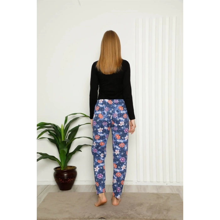 Kadın Pamuklu Alt Pijama Lacivert