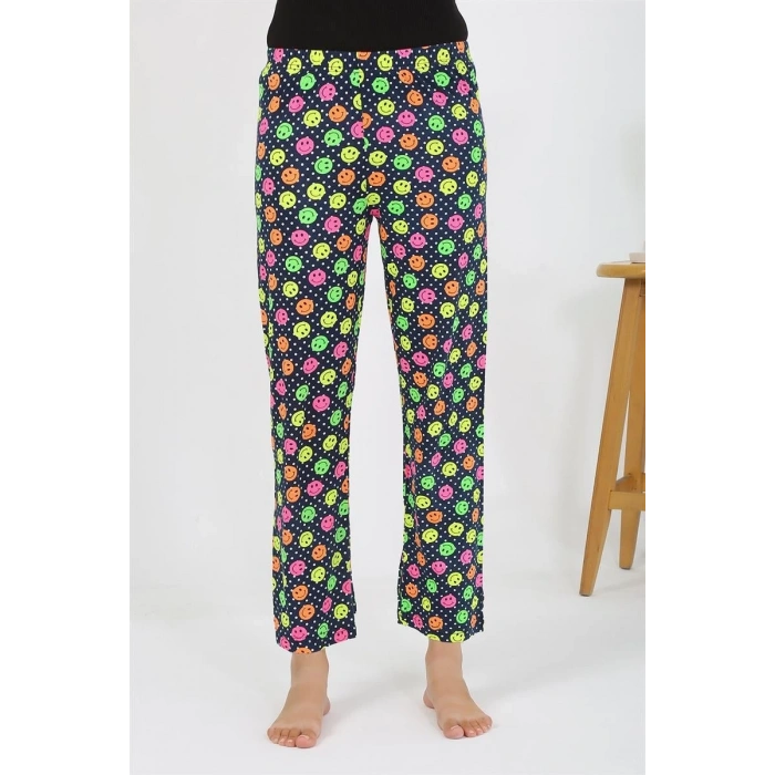 Kadın Penye Smile Desenli Tek Alt Pijama