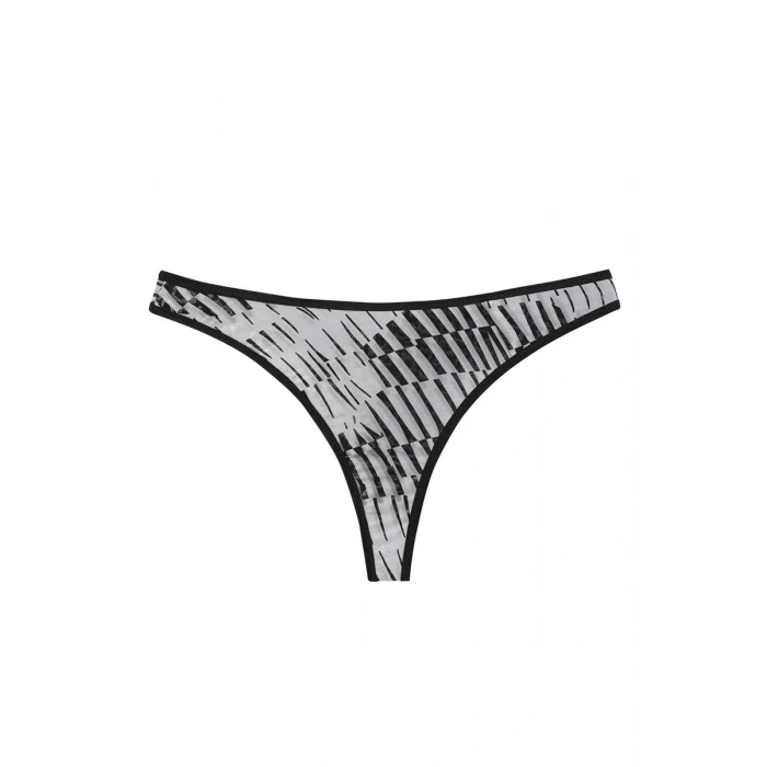 Kadın Siyah Beyaz Desenli 2li Tanga Slip