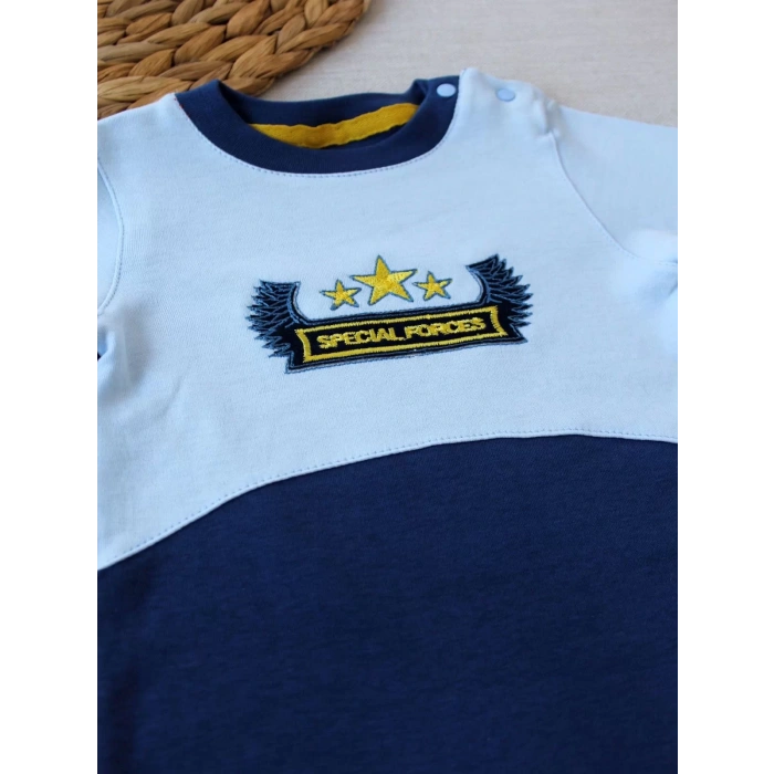 Lenaca 3-6 9-12 12-18 Ay Özel Kuvvetler Nakışlı Bere Şapkalı Kız Erkek Bebek Tulumu