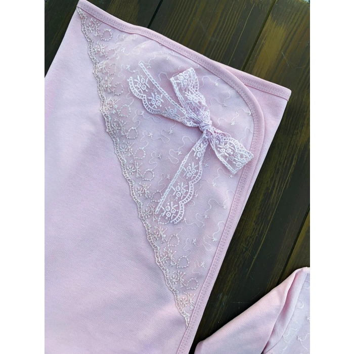 Lenaca Dantel İşlemeli 10 Parça Yeni Doğan Hastane Seti %100 Pamuk