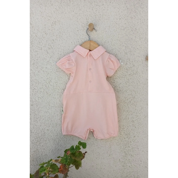 Lenaca Kuğu Desenli Kız Tulum 3-6-9 Ay