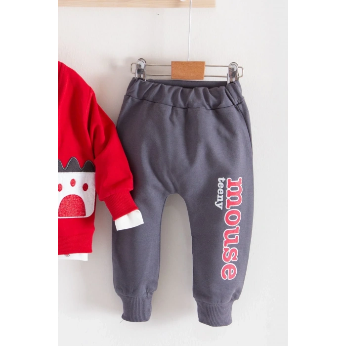 Lenaca Mause Gömlek Yakalı 3lü Erkek Bebek Takımı