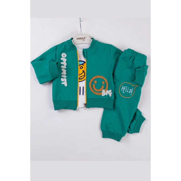 Lenaca Optimist Nakışlı Erkek Bebek Takım