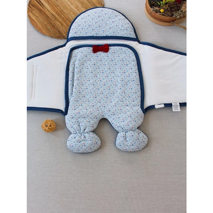 Lenaca Yenidoğan  Açılır Kucaklı Smokin Ayaklı Erkek Bebek Kundak