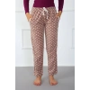 Bayan Polar Tek Alt Pijama Kahve