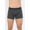 Erkek Pamuk Likralı Boxer Antrasit