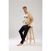 Erkek Ten Rengi Kısa Kol Pijama Takımı