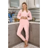 Kadın Kadife Pijama Takım Pembe
